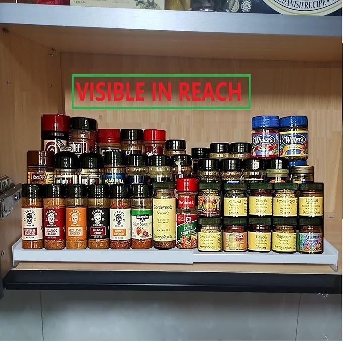 Spice Rack Organizer for Cabinet, 3 Tier Expandable Spices Storage, Pantry and - Image 4