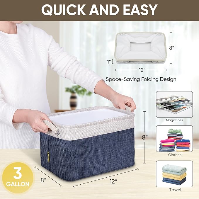 BALEINE 3 Pack Fabric Storage Bins - Image 4
