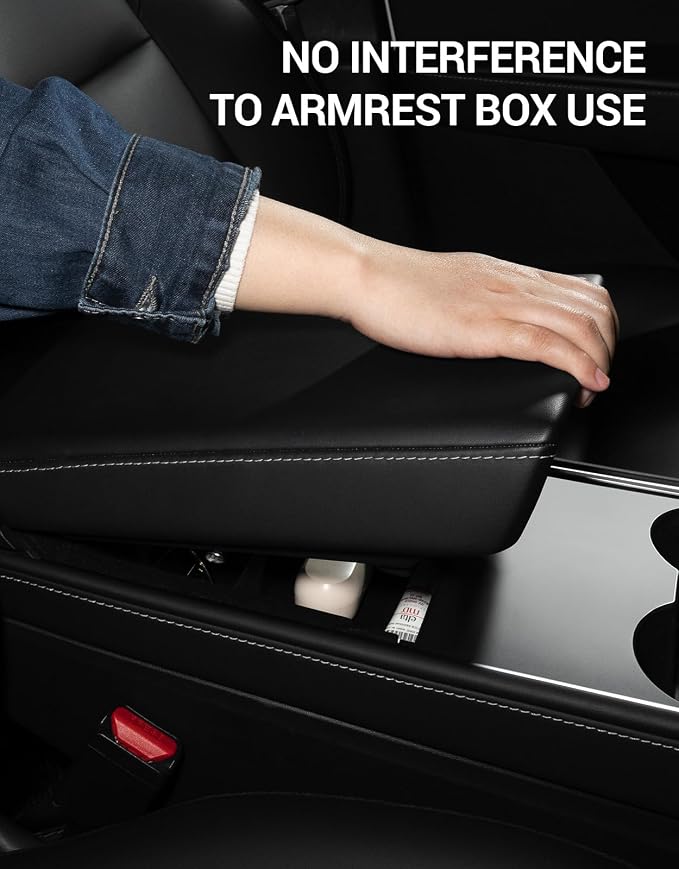 Motrobe 3PCS Tesla Model Y Model 3 Center Console Organizer Tray Armrest Hidden - Image 8