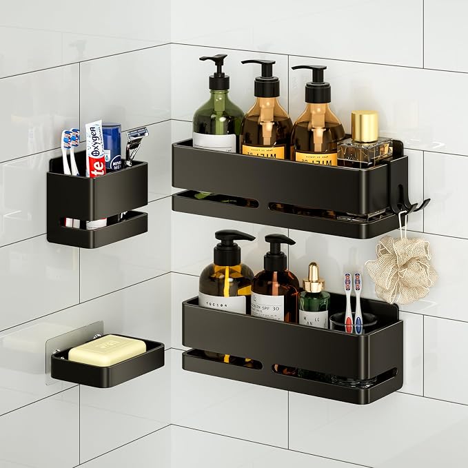 Bathroom Storage Rack, Wall-Mounted Shelf by Unknown