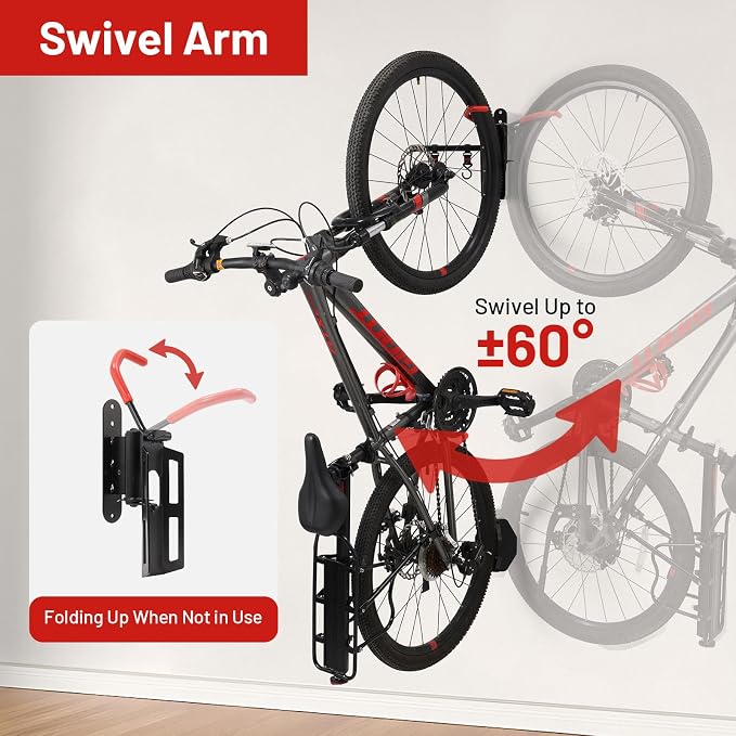 Swivel Bike Wall Mount, Bike Hangers - Image 2