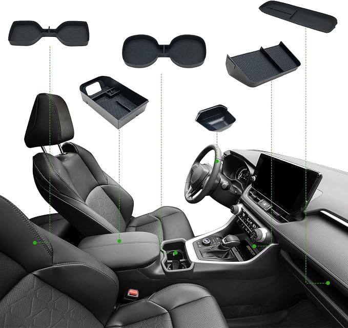 ELECFRESH 6PCS Center Console Organizer Tray by Chargingfuturewithfreshness