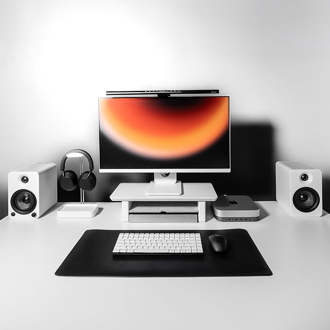 Raico Desk Cockpit Shelf Monitor Stand System Dual Screen Setup Wood Large Desk - Image 2