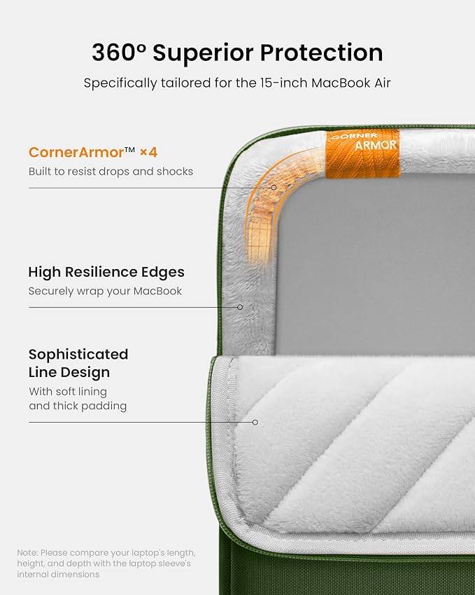 tomtoc 360° Protective Laptop Sleeve - Image 4