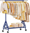 Heavy Duty Clothing Rack, Metal Clothes Rack Load 450 LBS, Rolling Coat Racks by JIEJIERUI