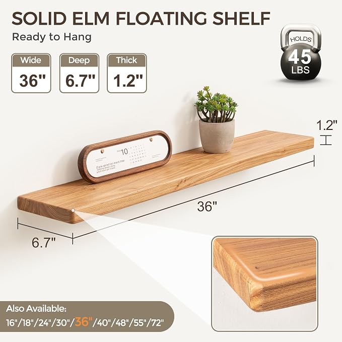 Fun Memories 36 Inch Floating Shelves - Image 3