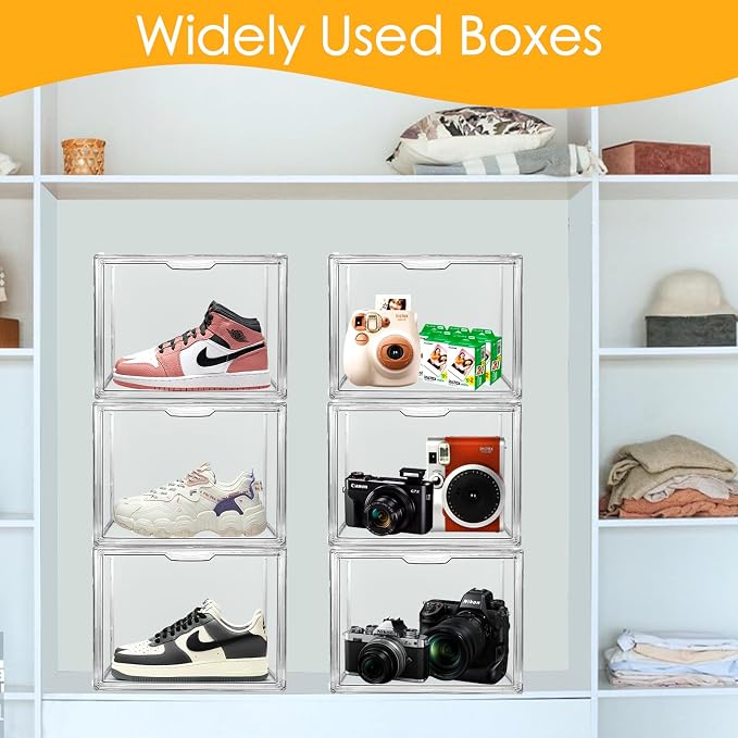 3Pack Purse Organizer for Closet Clear Acrylic Display Case Handbag Storage - Image 2