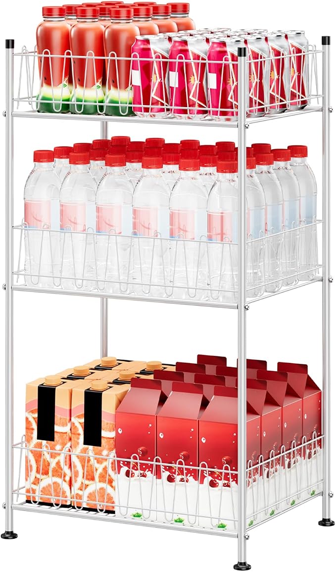 ETELI Water Bottle Storage Organizer 3 Tier Freestanding Water Bottle Holder by ETELI