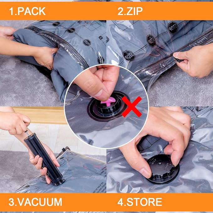 Vacuum Storage Bags, Space Saver Sealer Compression Bags - Image 4