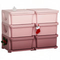 Qaba 3 Tier Kids Storage Unit, 6 Drawer Chest Toy Organizer Plastic Bins by Qaba