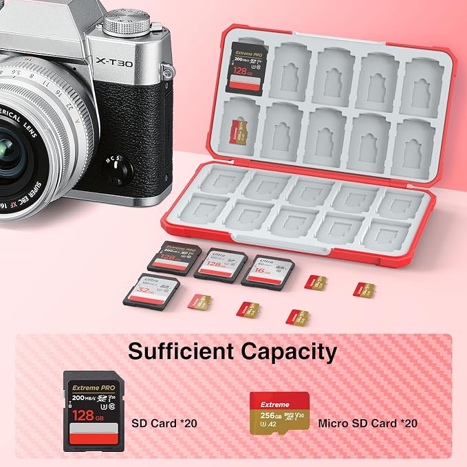 HEIYING Memory Card Case for SD/TF Cards, Portable SD Card Holder Storage Case - Image 2