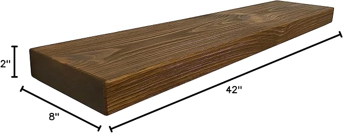 joelsantiques 54 Inch Wooden Floating Shelves - Image 3