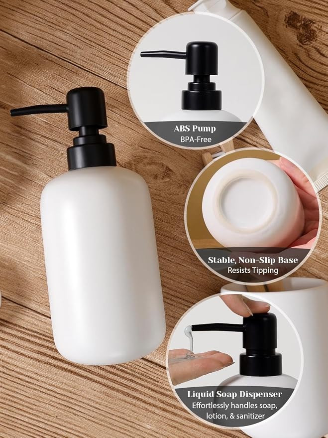 INGOFIN 3 Pcs Ceramic Bathroom Accessory Set - Image 5
