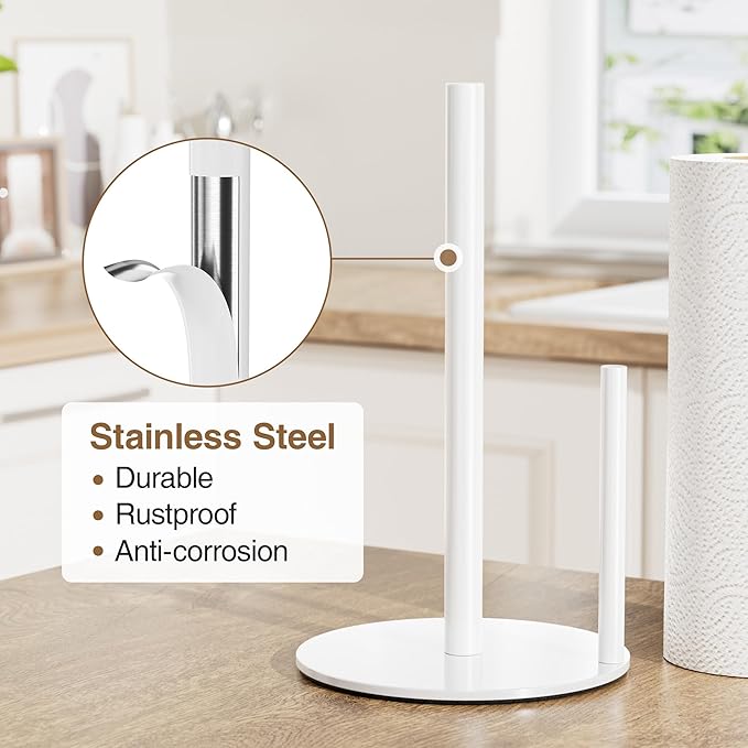 Paper Towel Holder White Kitchen Roll Holder, Paper Towel Holder - Image 4