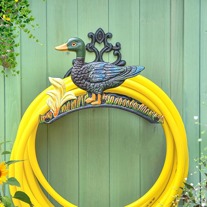 Sungmor Heavy Duty Cast Iron Garden Hose Holder | Water Hose Hanger Wall - Image 2