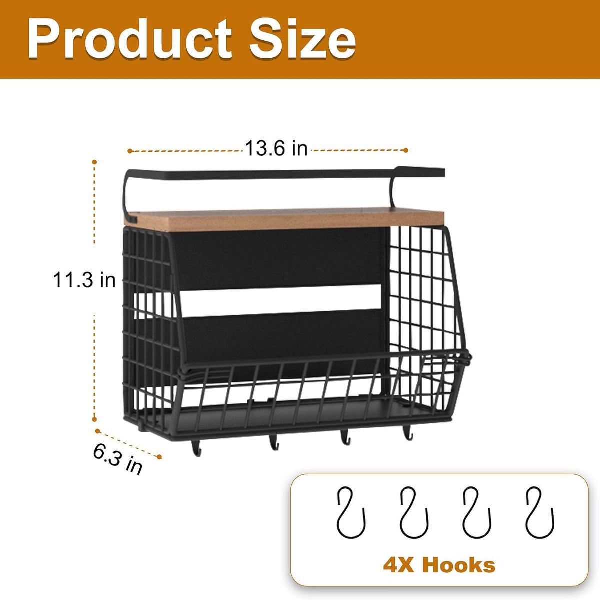 Magnetic Shelf for Fridge,Hanging Wall Basket for Potato Onion Fruit