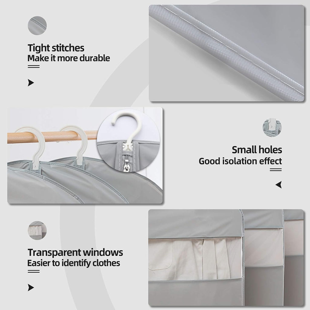Dress Bags for Gowns Long, 65'' Long Dress Clear Garment Bag