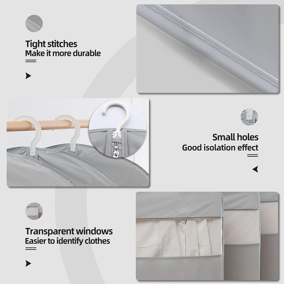 Dress Bags for Gowns Long, 65'' Long Dress Clear Garment Bag