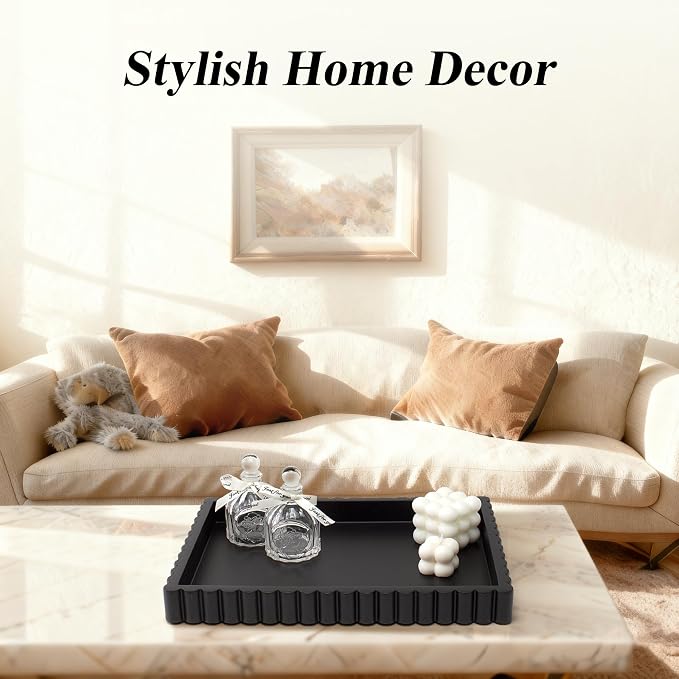 YMXYJM-Scalloped Coffee Table Tray，Ottoman Tray - Image 8
