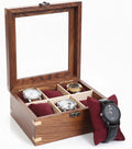 Wooden Watch Box for Men & Women, Watch Organizer & Display Case, Premium by BRAINMART