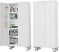 Greenvelly White Metal Storage Cabinet by Greenvelly