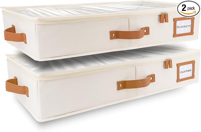 HOMELUX THEORY 2pc Under Bed Storage Containers, Bedroom Under the Bed Drawer by HomeluxTheory