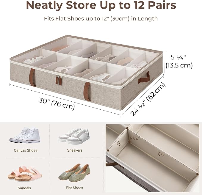 StorageWorks Shoe Organizer for Closet, Fits up to 24 Pairs - Image 2