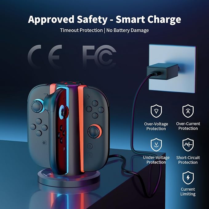 AceGamer 4-in-1 Charging Dock for Nintendo Switch 2 Joy-Con in Any Direction - Image 5