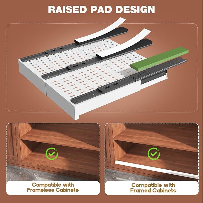 4 Pack Pull Out Cabinet Organizer Expandable Width and Depth, Slide Out Drawers - Image 2