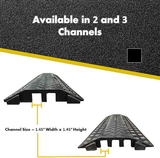 Kable Kontrol Drop Over Floor Cord Cover – 40” Inch Long 3 Channel Cable or - Image 2