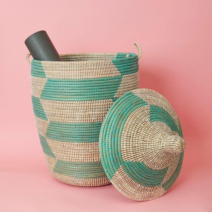 Tall Large Decorative Wicker Storage Basket by Senegalo