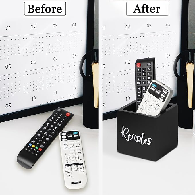 Wood Remote Control Holder, TV Remote Control Organizer - Image 9