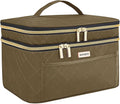 Makeup Bag Women, 8.8L Large Cosmetic Train Case, Make up Bags Organizer Box by BAFAMYE