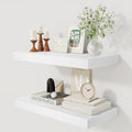 12 Inch Deep White Floating Shelves, 24 x 12 Floating Shelf by FunMemories