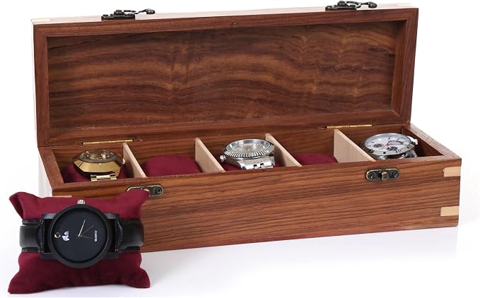 Wooden Watch Box for Men & Women, Watch Organizer & Display Case, Premium - Image 8