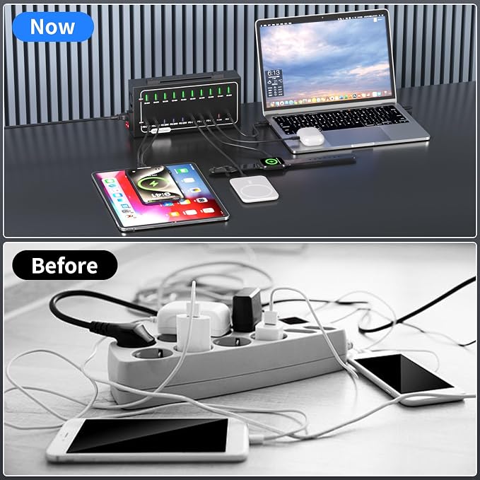690W USB Charging Station, 20 Port USB C Charger Block, Fast Charging Station - Image 7