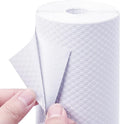Cabinet Shelf Liner Peel and Stick: 11 Inch Wide White Contact Paper by PABUSIOR