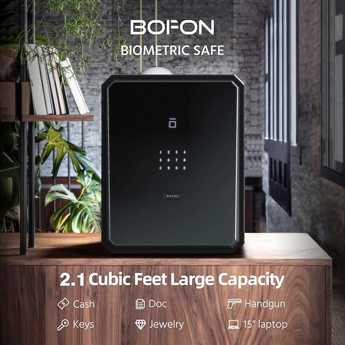 Home Safe, Fingerprint Password Safe Box - Image 2