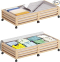 Wisuce Bamboo Under Bed Storage Containers- Underbed Organizer by Wisuce