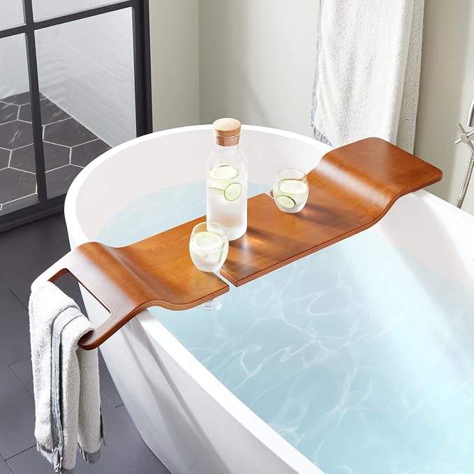 Signature Hardware 446932 Orsen Maple Wood Tub Caddy by SignatureHardware