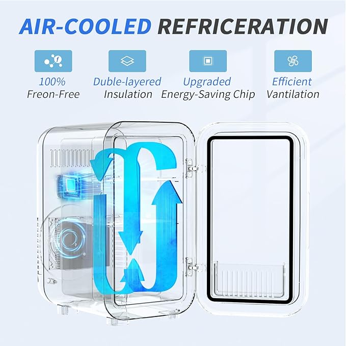 Mini Fridge, 6 Liter/8 Can 110V AC/DC Portable Thermoelectric Cooler - Image 7