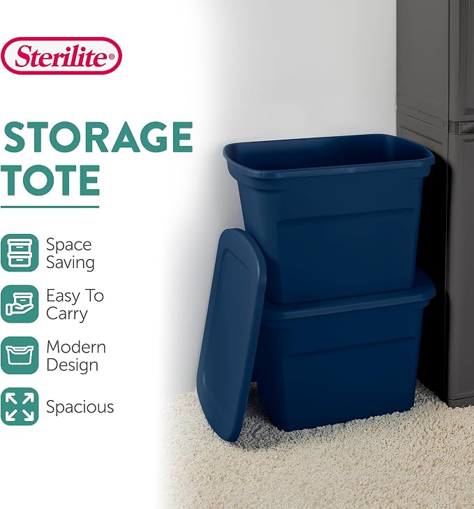 Sterilite 32-Pack Plastic Storage Bins, 18 Gallon Tote Containers - Image 2