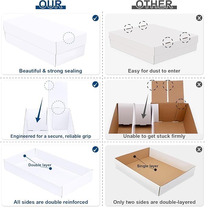 Trading Card Storage Box 4 Pack–1600 Count Cardboard Organizer - Image 4