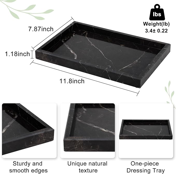 Brown Marble Tray, Pure Natural Vanity Tray, Marble Tray - Image 3