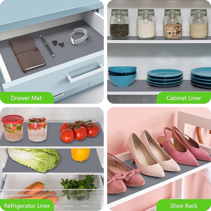 Shelf Liners for Kitchen Cabinets Refrigerator Liners Waterproof & Oil-Proof - Image 3