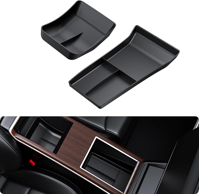 BASENOR 2022-2026 Tesla Model S Model X Lower Center Console Organizer Tray by BASENOR