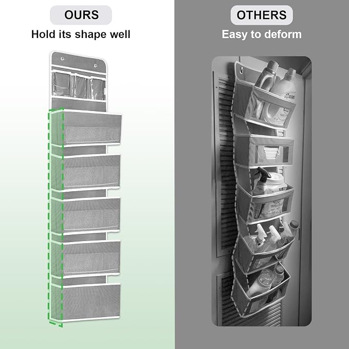 Over The Door Organizer Storage, 6 Shelf of Reinforcement Anti-Tilt Can Bear - Image 4