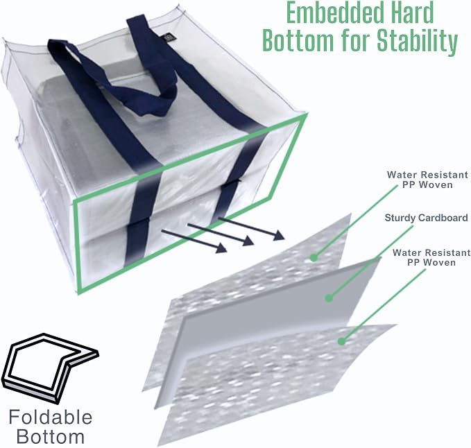 VENO 4 Pack Reusable Grocery Bags, Heavy-Duty Shopping Bags - Image 3