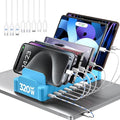 320W Charging Station for Multiple Devices, Zobirez 10-Port USB C Fast Charger by Zobirez