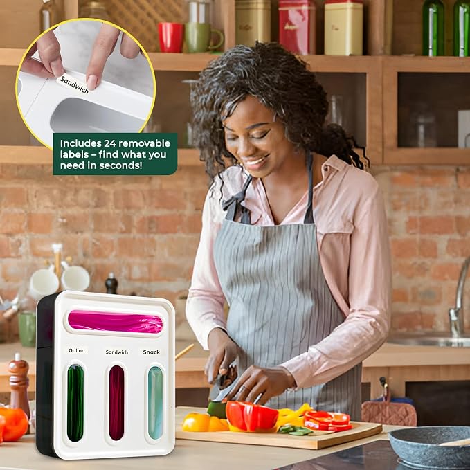 HIMUS Food Storage Bag Organizer - 4 in 1 Plastic Baggie Organizer - Image 7